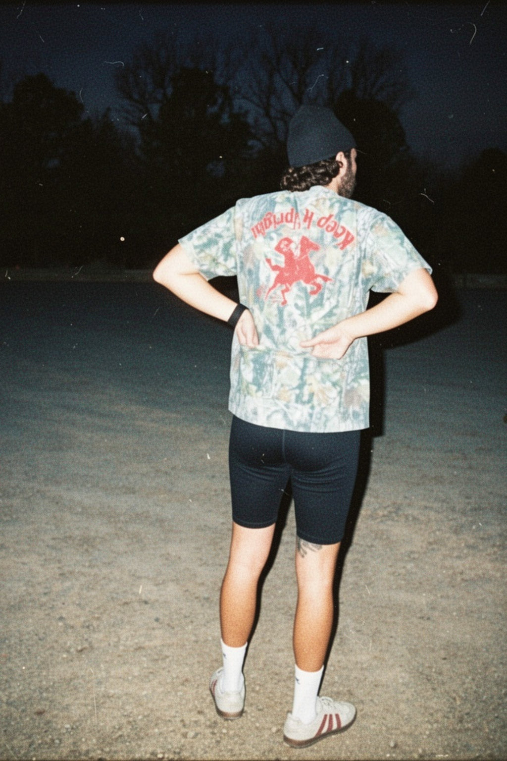 Algodón Graphic T-Shirt Cycling Jersey - Wood Camo