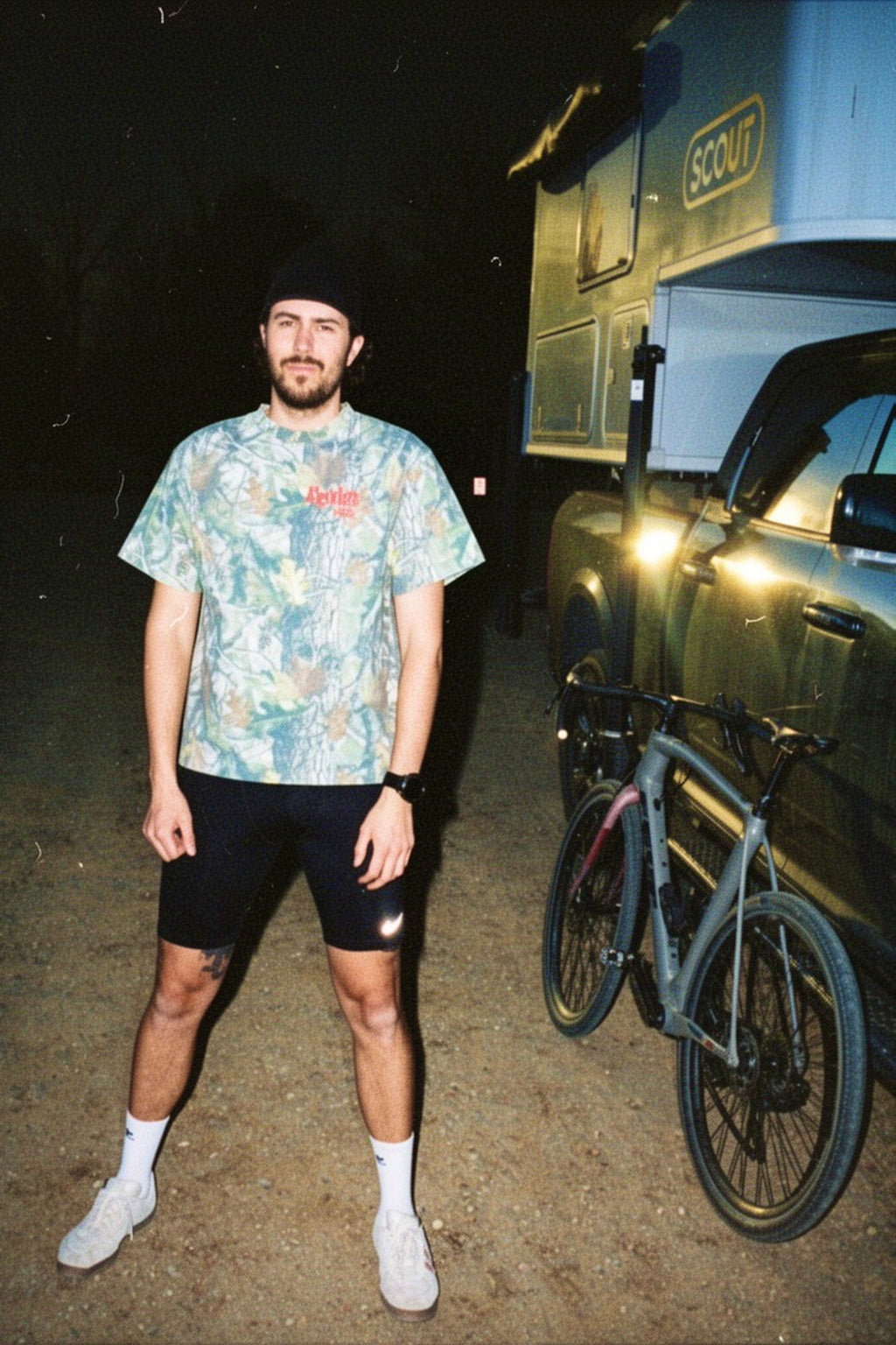 Algodón Graphic T-Shirt Cycling Jersey - Wood Camo