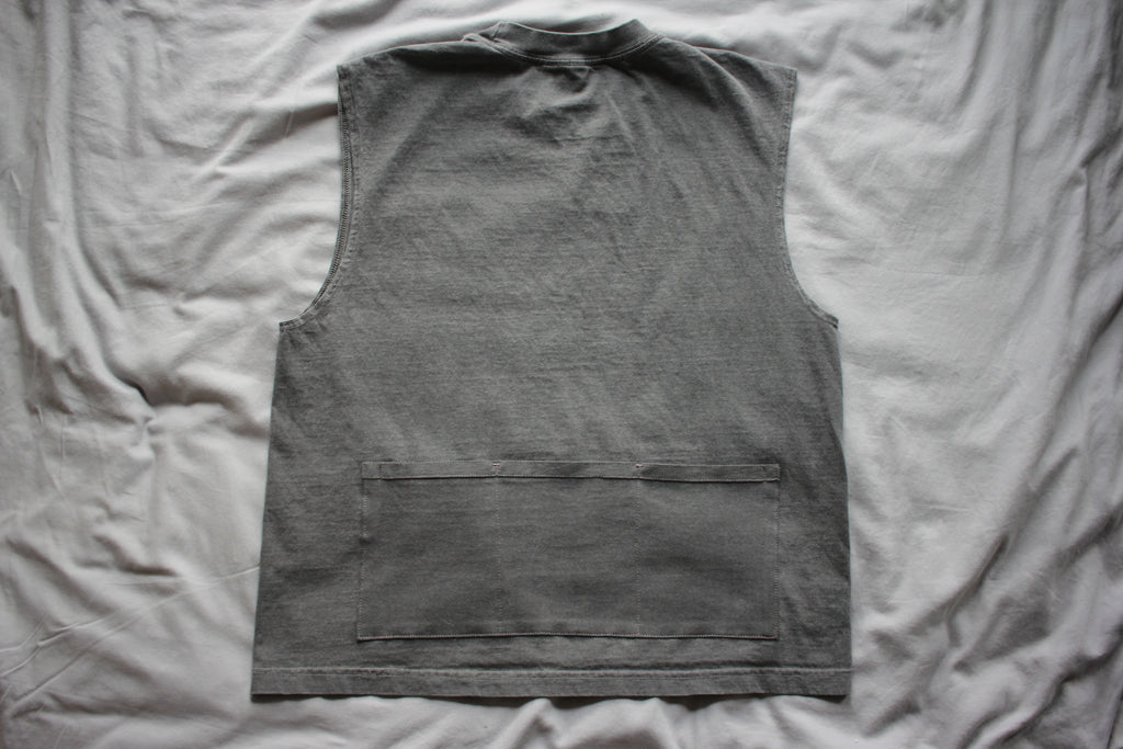 Algodón Cropped Muscle Cycling T-Shirt - Faded Black