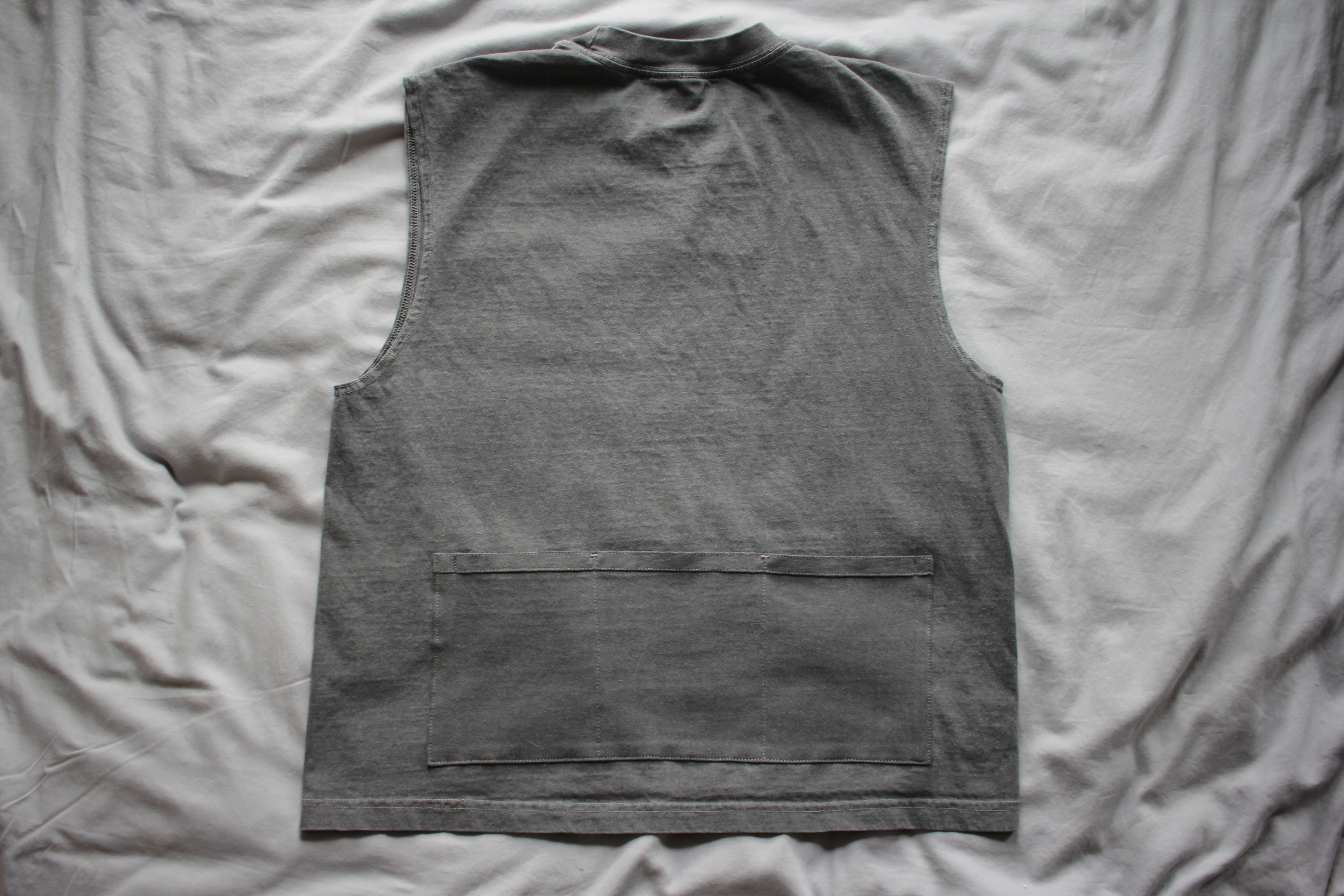 Algodón Cropped Muscle Cycling T-Shirt - Faded Black