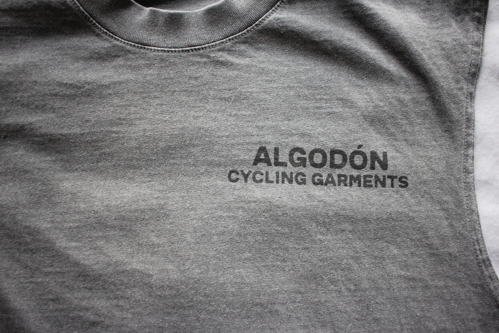 Algodón Cropped Muscle Cycling T-Shirt Jersey - Faded Black