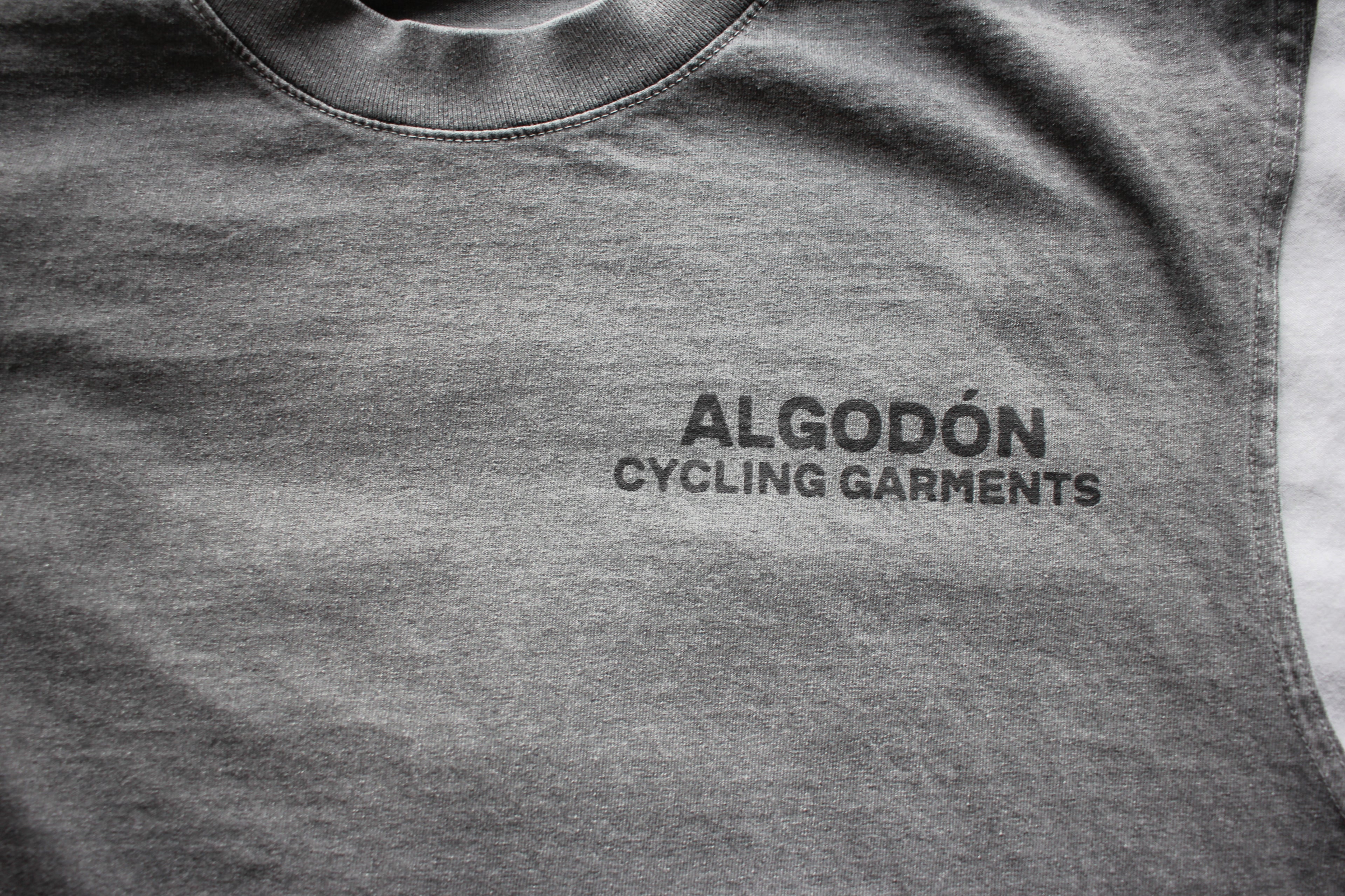 Algodón Cropped Muscle Cycling T-Shirt Jersey - Faded Black