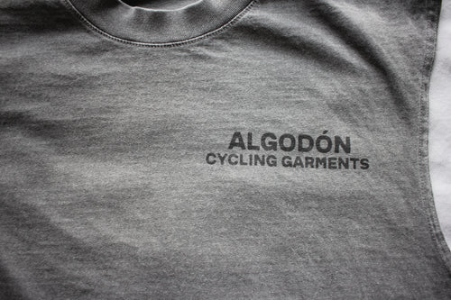 Algodón Cropped Muscle Cycling T-Shirt - Faded Black