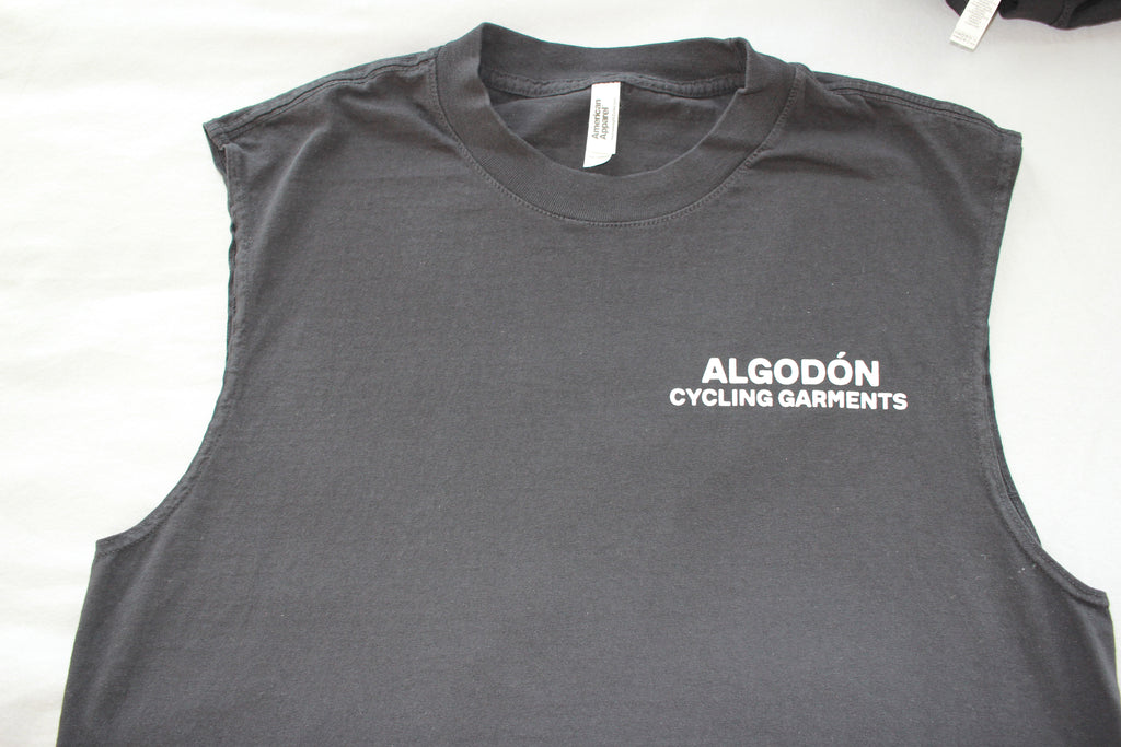 Algodón Cropped Muscle Cycling T-Shirt - Black