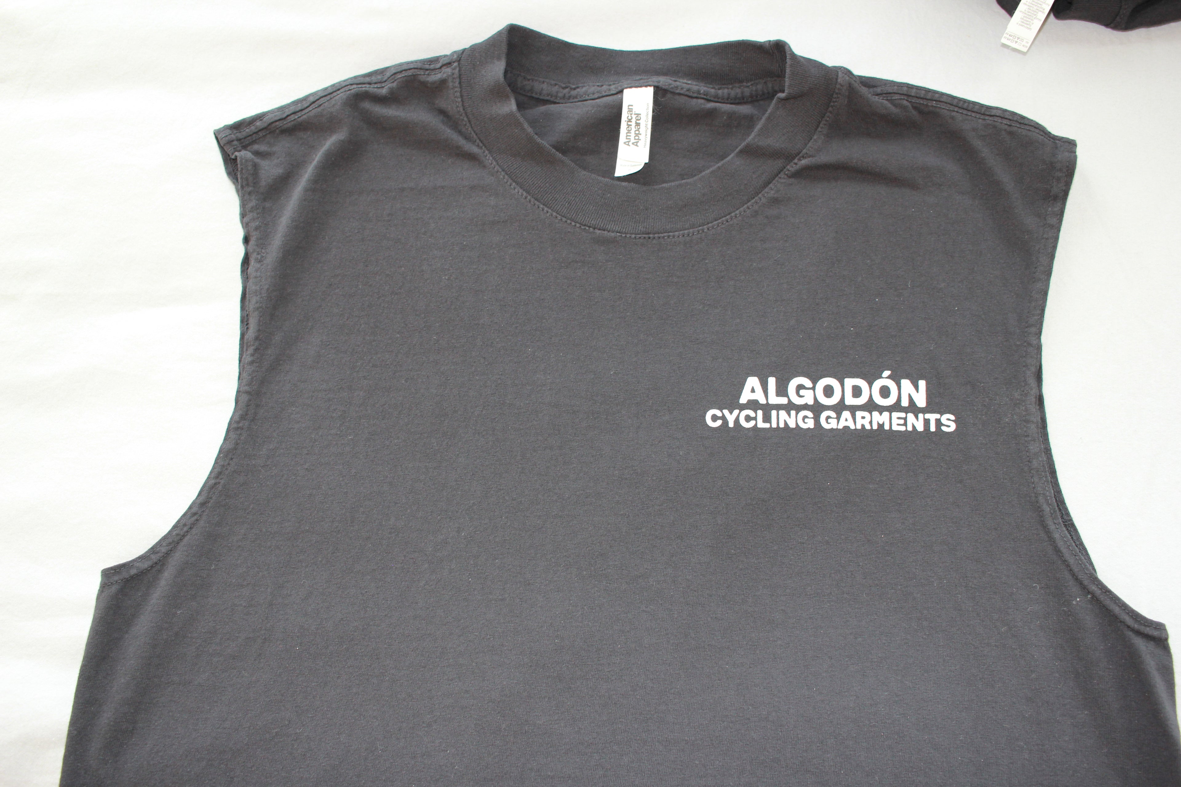 Algodón Cropped Muscle Cycling T-Shirt - Black