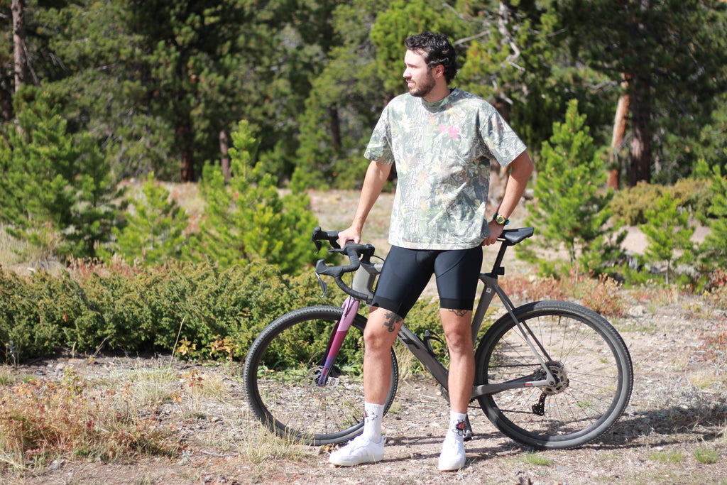 Algodón Graphic T-Shirt Cycling Jersey - Wood Camo