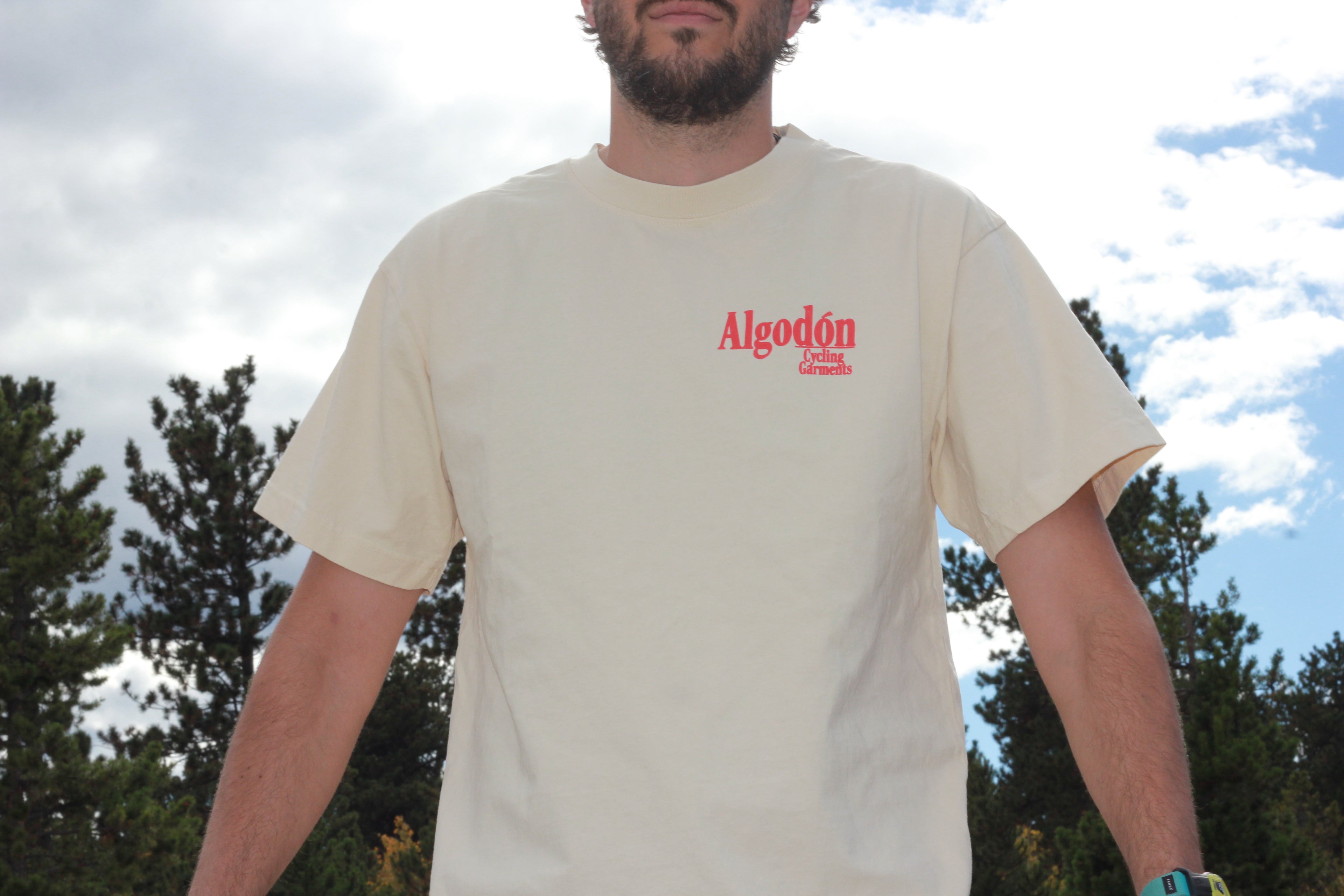 Algodón Graphic T-Shirt Cycling Jersey - Off White
