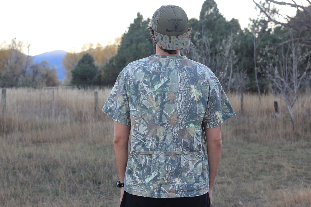 Algodón T-Shirt Cycling Jersey - Wood Camo