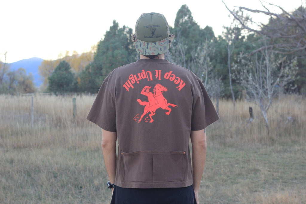 Algodón Graphic Cropped T-Shirt Cycling Jersey - Chocolate