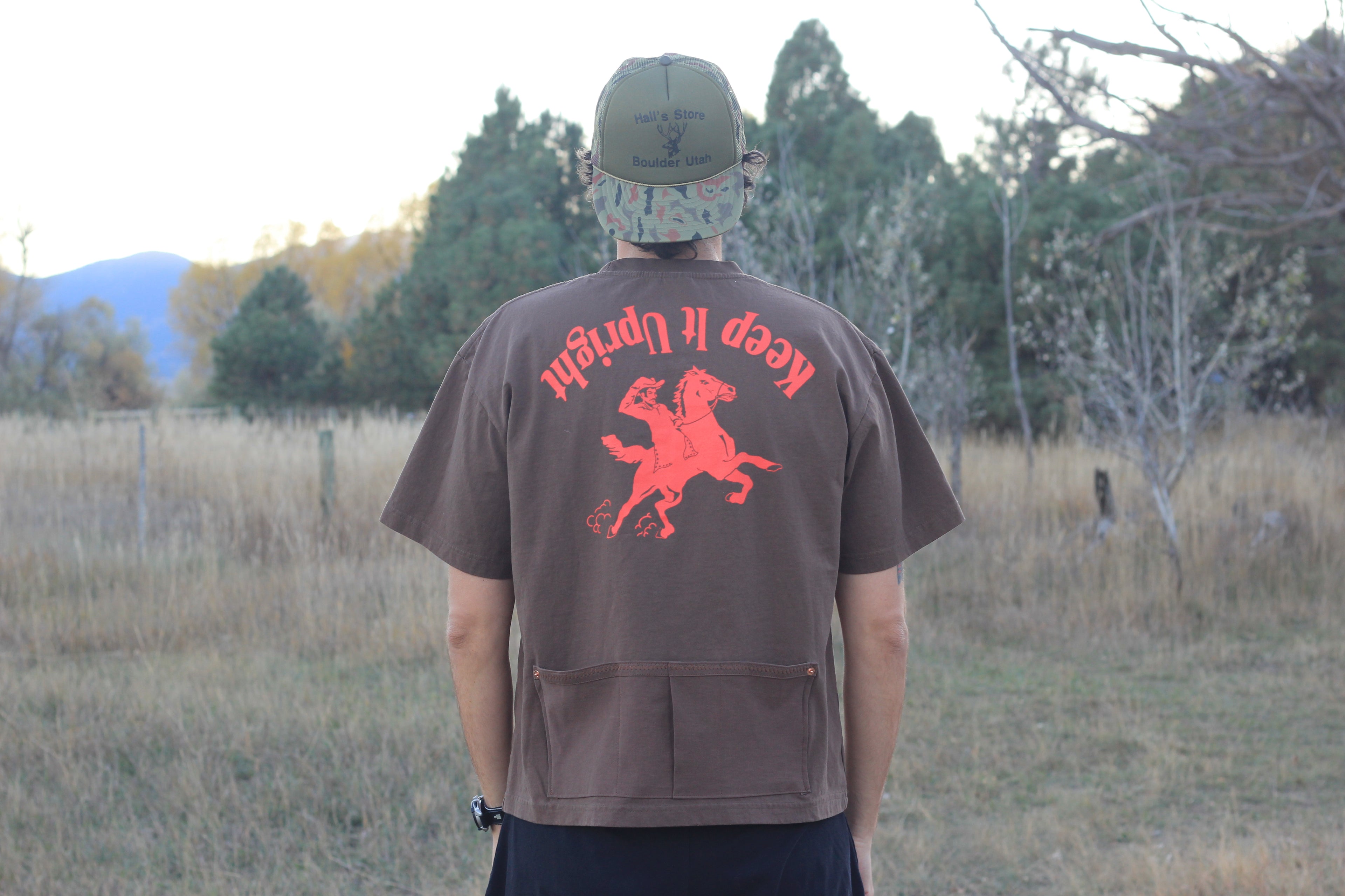 Algodón Graphic Cropped T-Shirt Cycling Jersey - Chocolate