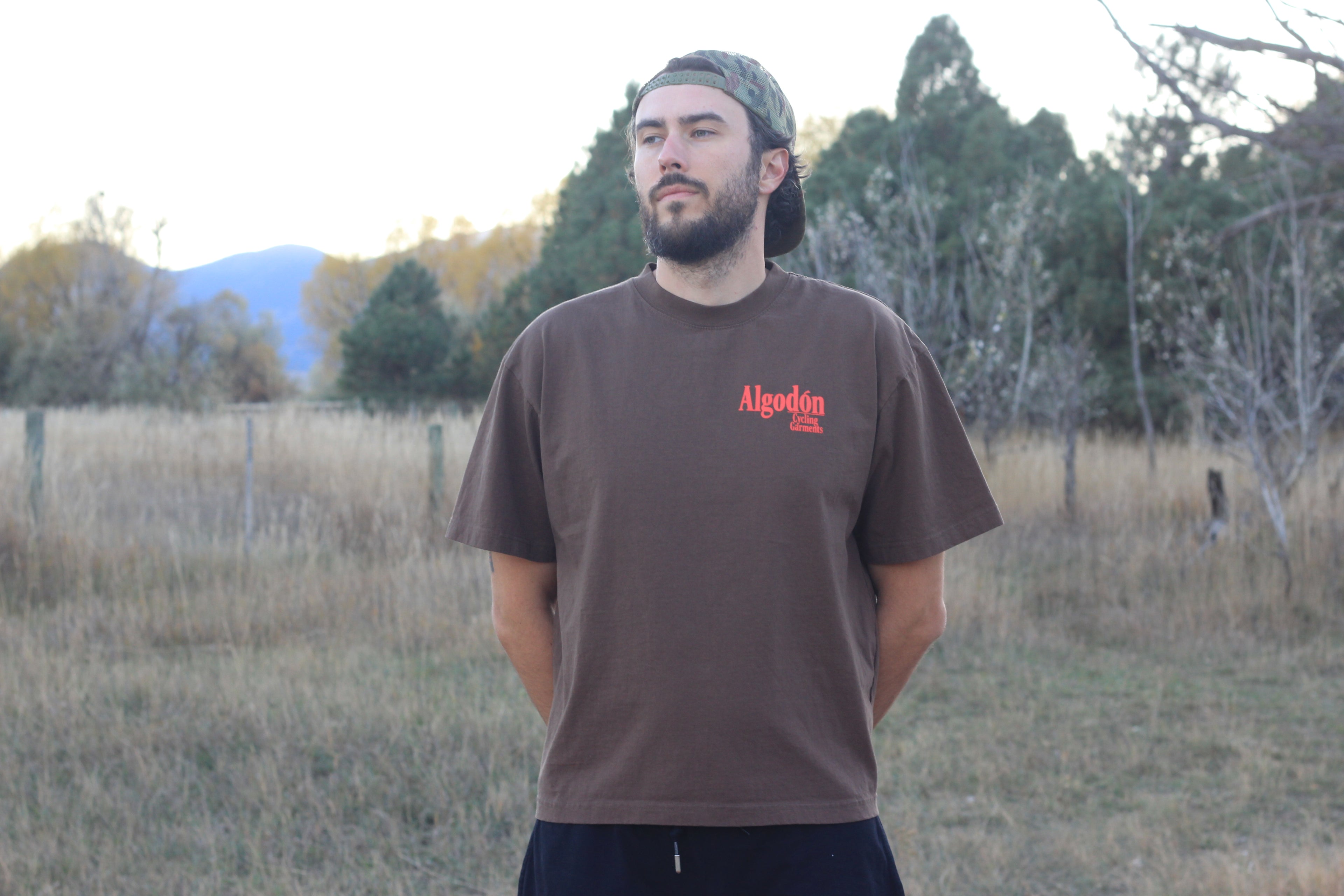 Algodón Graphic Cropped T-Shirt Cycling Jersey - Chocolate