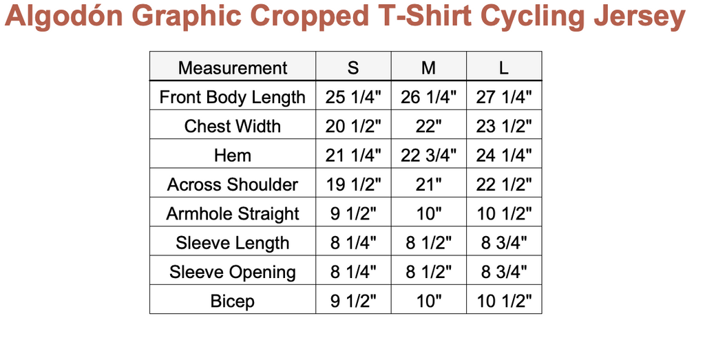 Algodón Graphic Cropped T-Shirt Cycling Jersey - Chocolate