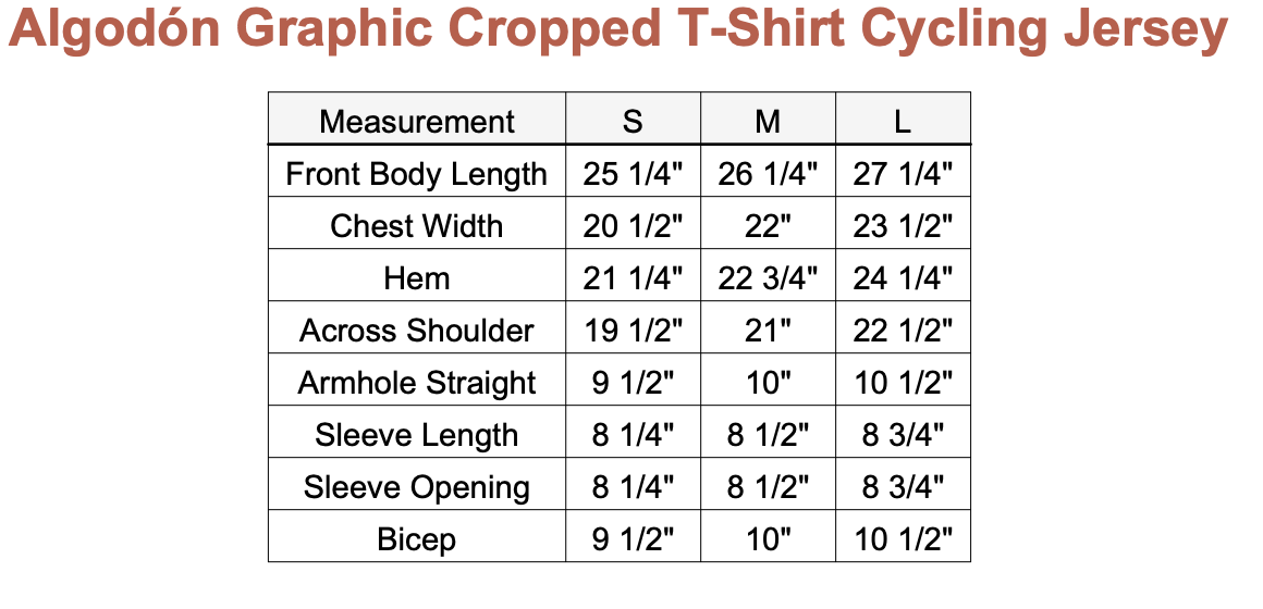 Algodón Graphic Cropped T-Shirt Cycling Jersey - Chocolate